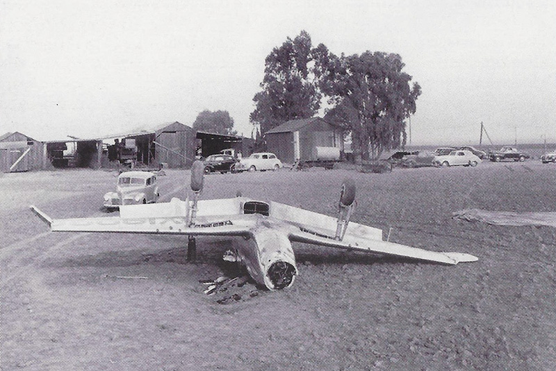 NAA NA-73X Crash Landing